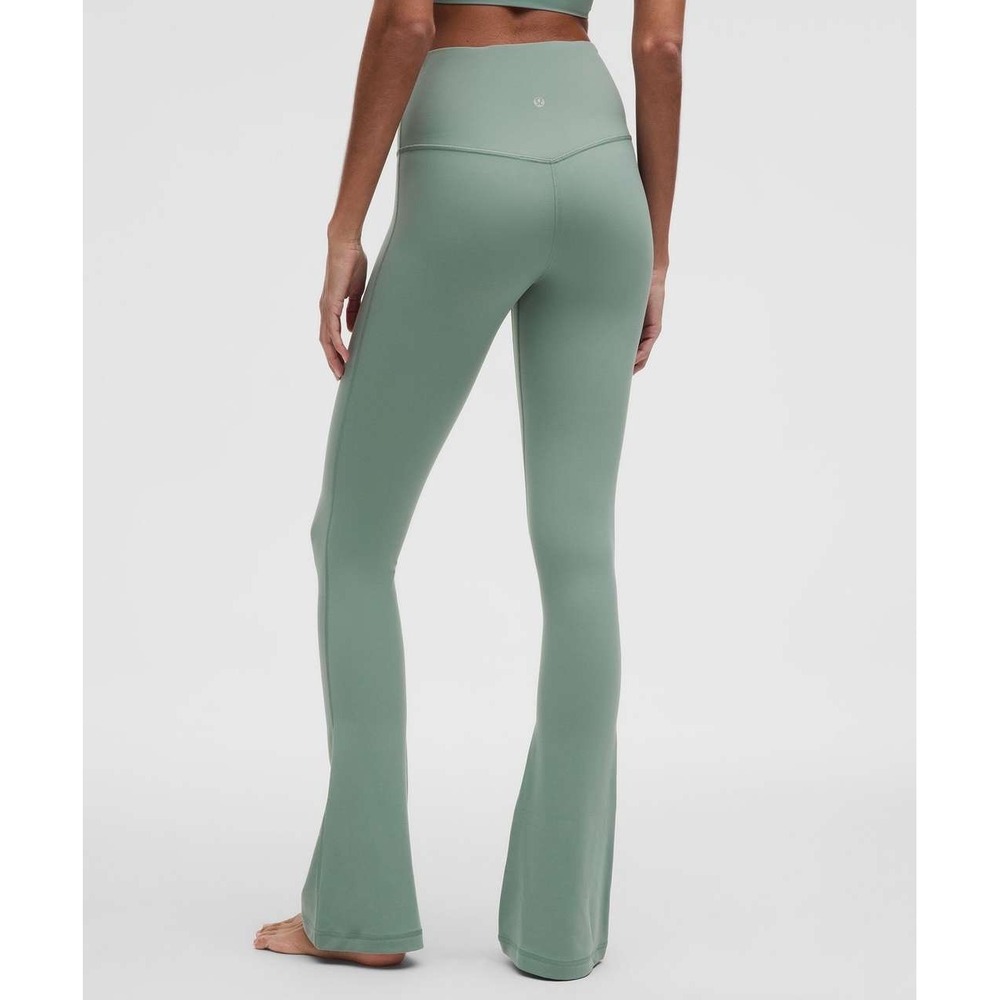 Lululemon Align High Rise Mini Flare Pant LW5FDPS Crater Blue Green Size 6 j.